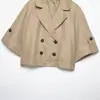 Fabricante Mayorista de Ropa para Mujer Transfronteriza 2026 Aliexpress Chaqueta de Moda de Venta Caliente con Mangas Enrolladas Impermeable Corto
