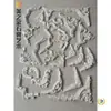 Moldura Decorativa de Gesso Francês para Parede de Fundo de TV Linhas Decorativas Flores de Canto de Teto Tiras Decorativas Esculpidas para Parede de Sala de Estar