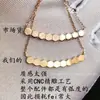 Collar de Panal Shangmei para Mujer, Oro V, Lujo Ligero, Diseño de Nicho, Chapado en Oro Rosa de 18 Quilates, Estilo Cintura Delgada, Cadena de Clavícula de Panal de Gama Alta