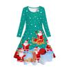 Venta al por mayor directa de fábrica ropa infantil primavera y otoño nuevo estilo europeo y americano vestido para niñas vestido falda infantil estampado manga larga