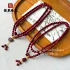 Pulseira Pixiu de Ouro com Areia Roxa Cinnabar Multi-Círculos Pulseira da Sorte com Areia Roxa para Meninas Pulseira de Oração Budista 108 Contas Atacado