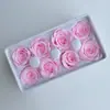 Cabeças de Flores de Rosa Eterna de Yunnan São um Item Essencial para Recém-Casados. Rosas Eternas Grau B, 4-5cm, 8 Flores, em Estoque, 50 Cores, Atacado