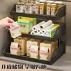 Prateleira de Armazenamento de Frutas e Legumes para Cozinha Bancada Cesta de Legumes de Múltiplos Andares Cesta Doméstica para Armazenamento de Temperos Óleo Sal Molho de Soja Vinagre Cesta de Lanches para Sala de Estar