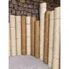 Esterillas de Bambú para Techo, Decoración de Bambú Carbonizado, Esterillas Tejidas a Mano de Paja de Bambú, Decoración de Pared de Fondo, Casa de Huéspedes, Hotel, Casa de Campo, Esterillas Huecas