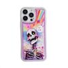 Funda para iPhone 15 Pro Max con calavera colorida y divertida de Halloween, luminosa, 13/16x