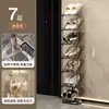 Zapatero multicapa para apartamentos de alquiler, ahorra espacio, organizador de zapatos simple detrás de la puerta, estante de almacenamiento para dormitorio, zapatero inclinado de lujo ligero