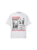 Stejwell Camiseta de Manga Corta con Estampado de Periódico Americano SAINTS Póster de Noticias Marca de Moda Holgada Hombro Caído