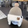 Viento dulce felpa lindo fruta protección de orejas para niños gorra forrada de polar gruesa para niños y niñas gorro de bebé al por mayor gorra transfronteriza
