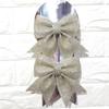 Moño Navideño en Stock Algodón Perlado Polvo Dorado Moño Decoración Colgante para Árbol de Navidad Decoración para Hotel Centro Comercial Ktv