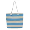 Nova Bolsa de Praia Listrada Transfronteiriça Amazon Comércio Exterior Feminina de Ombro/Axila Grande Capacidade Casual de Lona