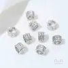 Cuentas Espaciadoras de Zirconia con Forma de Copo de Nieve y Cuentas de Barril con Recubrimiento de Platino de Cobre de Larga Conservación de Color Colgante Passepartout Accesorios de Joyería para Bricolaje