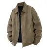 Chaqueta retro de gamuza con solapa de moda para hombre, nuevo modelo primavera y otoño 2026, chaqueta de trabajo casual americana para niños