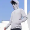 Ropa de Protección Solar de Ala Ancha Transfronteriza para Hombres, Ropa de Pesca Anti-UV, Delgada, Transpirable, Chaqueta para Ciclismo al Aire Libre que Cubre el Rostro, Protección Solar