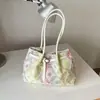 2026 Nueva Moda Casual Bolso Grande de Lona Bolso a Cuadros para el Hombro Bolso de Mezclilla Versátil Bolso de Hombro Cruzado para Mujer