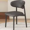 Silla de comedor de madera maciza sintética nórdica, silla de respaldo simple y moderna para el hogar, taburete de escritorio de lujo ligero para restaurante y ocio