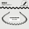 Diadema deportiva negra ondulada del mismo estilo que la de Wang Hedi para hombre, especialmente diseñada para lavarse la cara y aplicarse mascarillas faciales, diadema antideslizante e invisible