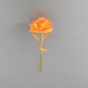Caixa Plástica Transparente de PVC com Rosa em Folha de Ouro Caixa Triangular para Tocha Caixa para Buquê Caixa de Presente Fabricante de Presente para o Dia dos Namorados