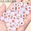 Amatista natural, ágata, turquesa, cuentas de agujero grande, cuentas sueltas, accesorios para joyería DIY, pulseras de cuentas, collares y artículos tejidos