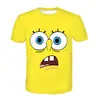 Comércio exterior 2020 nova roupa infantil verão europeia e americana 3D estampa digital camiseta bebê anime moda manga curta moda