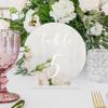 BT307 tarjeta de mesa redonda acrílica en blanco transfronteriza número de mesa para boda tarjeta de mesa DIY tarjeta de asiento personalizada
