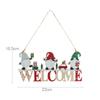 Adornos navideños transfronterizos, placa de madera para puerta, adornos colgantes, puerta de tienda, bienvenida, placa de madera navideña, colgante
