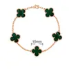 Pulsera de Trébol de Cuatro Hojas y Cinco Flores CNC Oro V Delgado Flor Nueva Edición Artesanía Fina Cadena Gruesa de Nueve Secciones Pulsera de Trébol de Cuatro Hojas de Nácar Blanco Natural