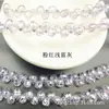 Cuentas Sueltas de Cristal Electrochapado Cuentas Aurora AB con Agujero Horizontal Accesorios para Pulseras DIY Cuentas de Vidrio Más Vendidas Cristal Fino Cuentas de Fresa