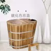 Tina de madera elevada para baño pequeño para que los adultos se bañen, bañera, tina para sauna de vapor de cuerpo completo para niños