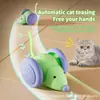 Nuevo Juguete Inteligente Eléctrico para Gatos con Sensor de Evitación Ratón Juguete para Gato Mascota Auto-Placer y Alivio del Aburrimiento Artefacto Inteligente para Provocar Gatos