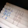 Pendientes de Aguja de Plata Transfronterizos con Borlas Tachonadas de Diamantes, Aretes Sencillos y de Moda, Lujo Ligero, Sensación de Alta Gama, Diseño Único
