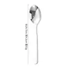 Cuchara de Acero Inoxidable 316 Cuchara de Postre Tenedor Dos en Uno Cuchara para Ensalada Cuchara Redonda Cabeza Cuadrada Cuchara para Comer Cuchara de Mesa de Acero Inoxidable