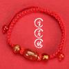 Ágata creativa pulsera 12 zodiaco pulsera tejida a mano este año cuerda de mano regalo pareja fabricantes mayoreo