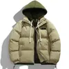 Roupas Falsas de Duas Peças Acolchoadas de Algodão Masculino Inverno 2024 Novo Soltas Cor Doce Quente Jaqueta Acolchoada de Algodão Jaqueta Acolchoada de Algodão Casaco de Inverno Masculino Versátil