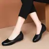Zapatos de Mamá, Zapatos Planos Cómodos con Suelas de Goma, Fotos Reales del Producto. Zapatos de Trabajo Antideslizantes de Suela Blanda, Zapatos de Cuero Suave para Mujer para Personas de Mediana Edad y Mayores