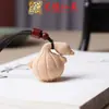 Tallado Creativo en Madera Ajo Pato Cadena para Teléfono Yiming Xianyuan Hombres y Mujeres Estilo Antiguo Lanyard para Memoria USB Colgante para Llaves Joyería