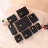 Caja de Regalo Grande Lazo de Una Palabra Caja de Regalo Negra Caja Vacía Caja de Regalo de Cumpleaños Empaque Caja de Regalo de Alta Gama Personalizado