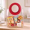Bolsas de Tote de PVC en Stock Transparentes Bolsas de Plástico para Dulces de Boda Bolsas para Recuerdos de Fiesta Bolsas de Regalo Láser Ins Hechas a Medida