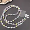 Nueva Cadena de Teléfono Móvil con Cuentas de Flores Cadena de Cinturón Cruzado de Perlas Colgante Decorativo para Funda de Teléfono Móvil Cadena Anti-pérdida para Mujeres Regalo