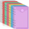 Bolsa para archivo perforada con cinta mágica A4/A5/A6, estilos horizontal y vertical, carpeta de PP de 11 orificios y 6 orificios, bolsa de almacenamiento de documentos para oficina