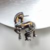 Comercio Exterior Transfronterizo Aleación Diamante Unicornio Broche Decorativo Año del Caballo Goteo de Aceite Retro Versátil Accesorios Metálicos Flor de Solapa de Caballo