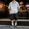 Shorts Cargo de Verano Nuevo Estilo con Bolsillos Grandes para Hombre, Tallas Grandes, Corte Holgado, Estilo Americano Fresco, Marca de Moda, Estilo Delgado, Ropa de Abrigo, Pantalones de Cinco Puntos