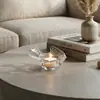 Suporte de Velas de Vidro Transparente Pássaro Estilo Nórdico Ornamento Jantar Romântico à Luz de Velas Foto Decoração de Mesa Adereços