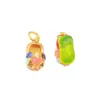 Accesorios de Oro de Arena Vietnamita Colgante Lindo de Cabeza de Tigre y Cerebro para Zapatos Colgante Giratorio de Girasol con Doble Oreja Accesorios de Joyería