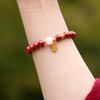 Pulsera de cinabrio rojo fidelidad para mujer NAFU cuentas de la suerte pulsera regalo año de nacimiento para mujer estilo retro joyería año del Tigre