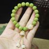 Raiz de Bodhi Verde DIY carvão gato seis palavras provérbio pulseira 10mm Raiz de Bodhi pulseira masculina e feminina contas de Buda atacado