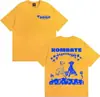 Rapper Nskk Kombate Merchandise do Álbum Camiseta Roupas Masculinas Moda Gótica High Street Camiseta de Algodão Masculina