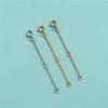 Prata Esterlina S925 Corrente de Extensão Dupla Corrente Cruzada com Fecho de Mola Corrente Estendida de 5cm Corrente de Cauda para Pulseira Colar DIY
