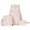 Conjunto de tres piezas con lazo transfronterizo: mochila, mochila de carga y bolsa para laptop - una mochila multifuncional de gran capacidad para mujeres y estudiantes