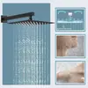 Cabezal de Ducha Oculto Transfronterizo Personalizado Varilla de Ducha de Acero Inoxidable Cabezal de Ducha Superior de Silicona Suave Autolimpiante Antiatascos Presurizado