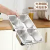 Caja de condimentos dividida de acero inoxidable 304 con tapa, caja de almacenamiento de condimentos para cocina comercial, disponible en opciones de ocho compartimentos y seis compartimentos, adecuada para puestos